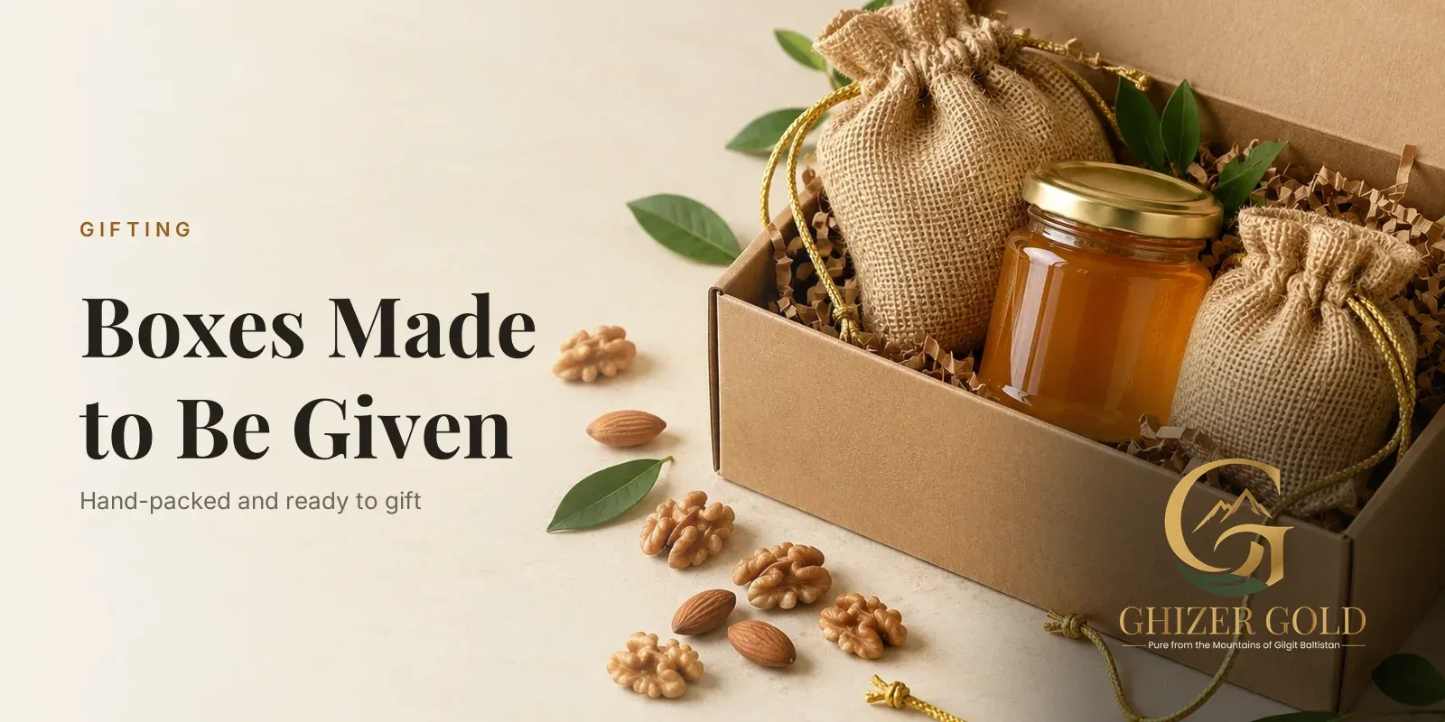 Hand-packed gift boxes, ready to give.